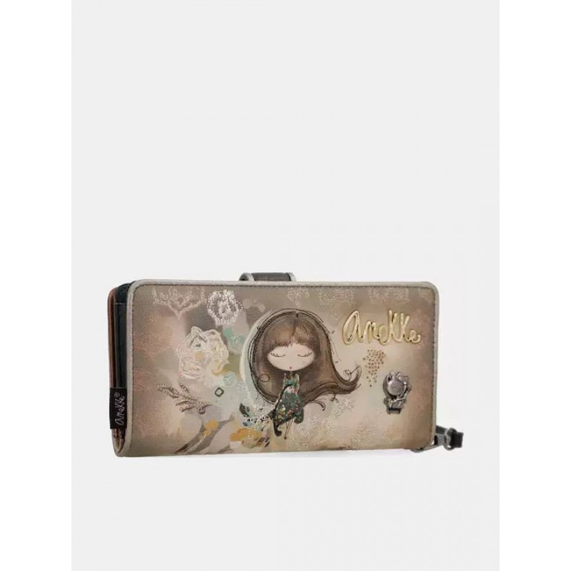 Anekke Γυναικείο Πορτοφόλι Υφασμάτινο Μεγάλο RFID Real Μπεζ FW/25 41709-901