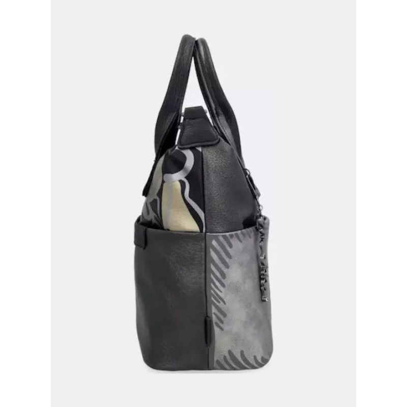 Anekke Γυναικεία Τσάντα Χειρός/Ώμου Μαύρο/Γκρι NATURE KOKO FW/25 41861-403