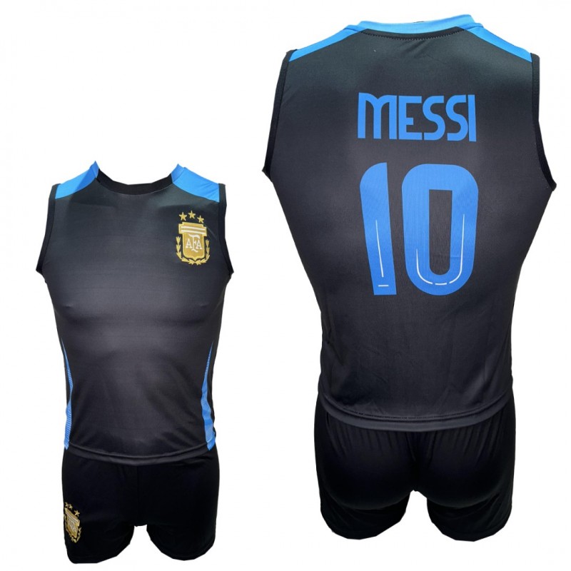 Παιδικό Σετ Ποδοσφαίρου Messi Argentina Μαύρο-Γαλάζιο-Μαύρο-Αμ΄άνικο-290825-27