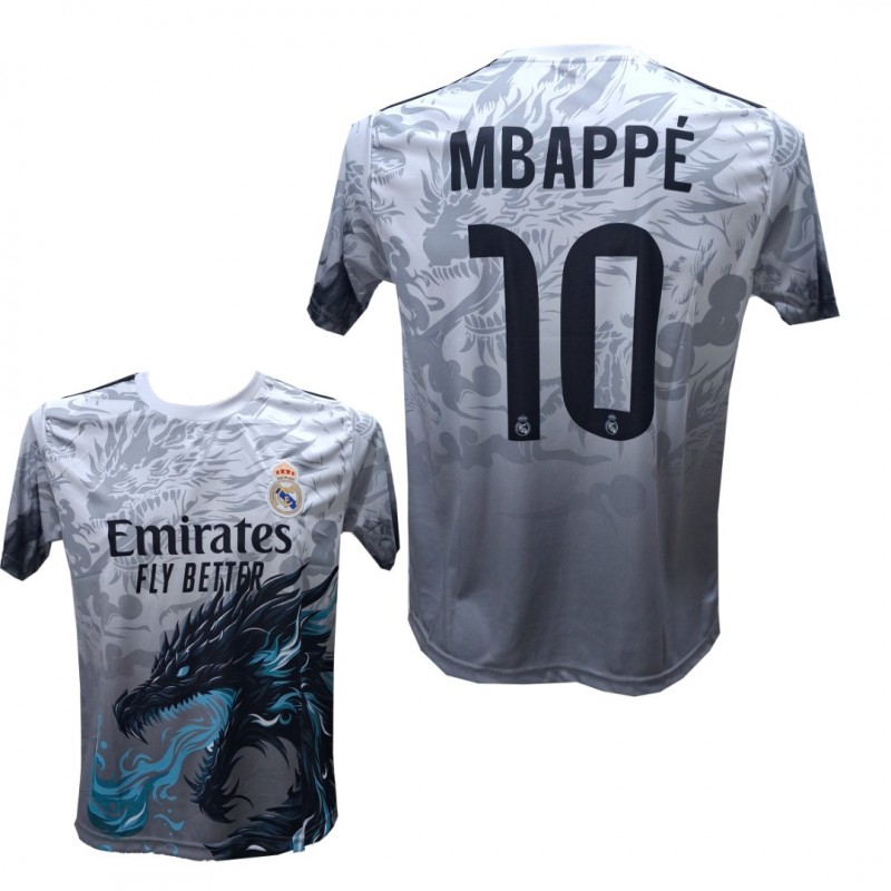 Ανδρική Εμφάνιση Ποδοσφαίρου Real Madrid Mbappe Ασπρη Δράκος/ 1245-36